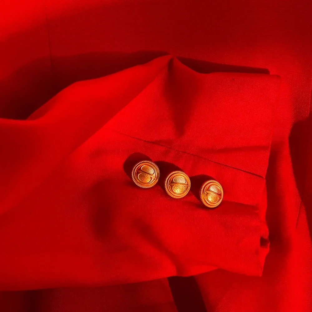 CHRISTIAN DIOR  double breasted BLAZER WITH GOLD BUTTON SIZE 6🔥